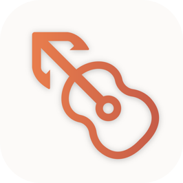 MusicHarbor Icon Minimal - Blood Orange