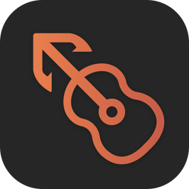 MusicHarbor Icon Minimal Dark - Blood Orange